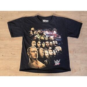 2015 WWE Wrestling Superstars I Was There YM  Black‎ Graphic T-Shirt